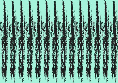 Nane yeşili arka plan, arıza veya grunge tarzı üzerinde siyah fırça darbesiyle çarpıtılmış dikey siyah çizgili soyut yineleme deseni