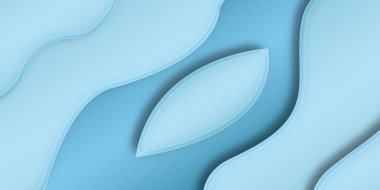 Açık mavi tonlarda sıvı şekilli katmanlarla soyut arkaplan