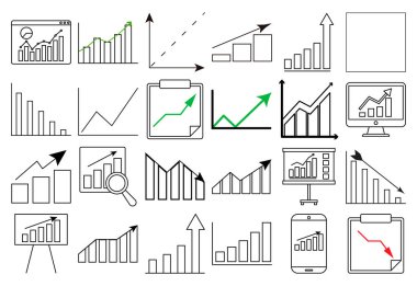 Tabloların simgesi, mali analiz ve iş büyümesi