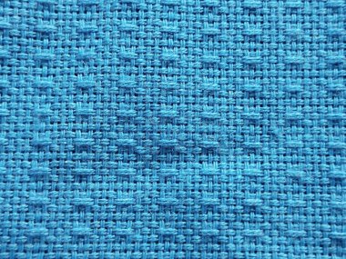 Kabartmalı cyan mavisi dokuma kumaş dokusunu kapat