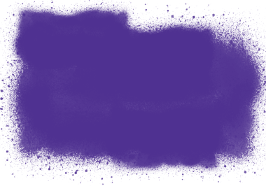 Şeffaf bir arkaplanda mor sprey boya dokusu