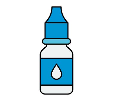 Bir damla yapay gözyaşı ve bir şişe sıvı ilaç.