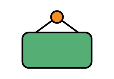 Kişisel iletiler için mağazalarda boş yeşil asma işareti