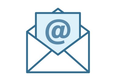 E- postayı temsil etmek için sembolü gösteren bir sayfa kağıt ile zarfı aç