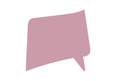 Mesajlar ve iletişim için yumuşak pembeli dikdörtgen konuşma balonu