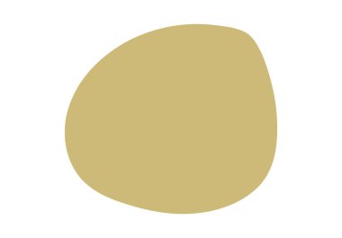 Beyaz arka planda bej renginde düzensiz organik şekil