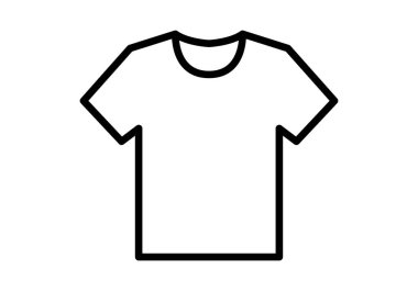 Kısa kollu, yuvarlak boyunlu, siyah çizgili beyaz tişörtlü.