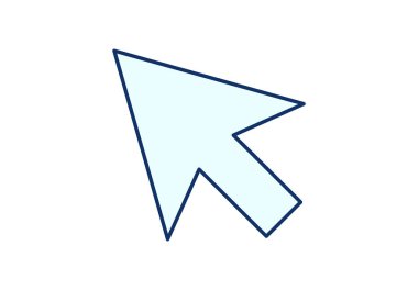 Mavi çizgili beyaz fare işaretçisi