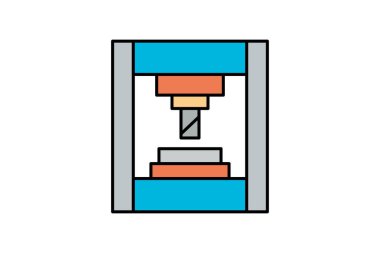 Metal matkapla hassas endüstriyel hidrolik baskı.