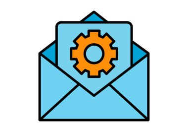 Turuncu ayarlı posta zarfı simgesini aç