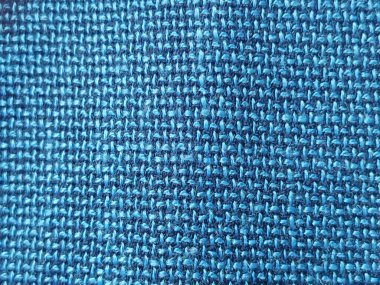 Koyu mavi dokuma kumaş dokusu arkaplanı lif detaylarıyla