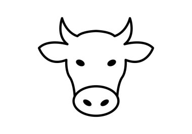 Siyah çizgili inek başlığı simgesi