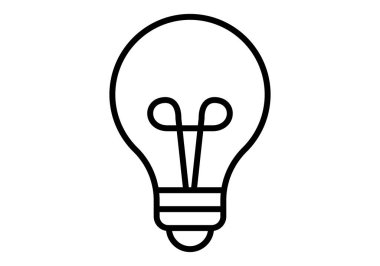 Minimalist doğrusal filamanlı klasik ampul