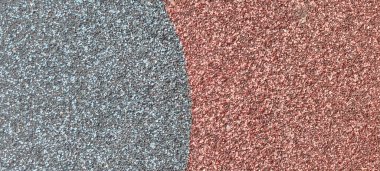 Oyun parkları için gri ve kırmızı renklerde geri dönüştürülmüş lastik döşeme