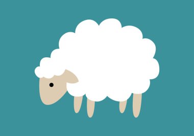 Koyun yünü koyu mavi bir zeminde izole edilmiş.