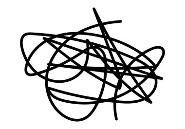 Karışık siyah çizgilerin karalaması