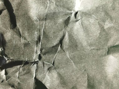 Gölgeler ve kıvrımlı kırışık beyaz kağıdın arka plan dokusu