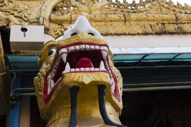 Kek Lok Si Tapınağı 'nı koruyan korkunç bir ejderha