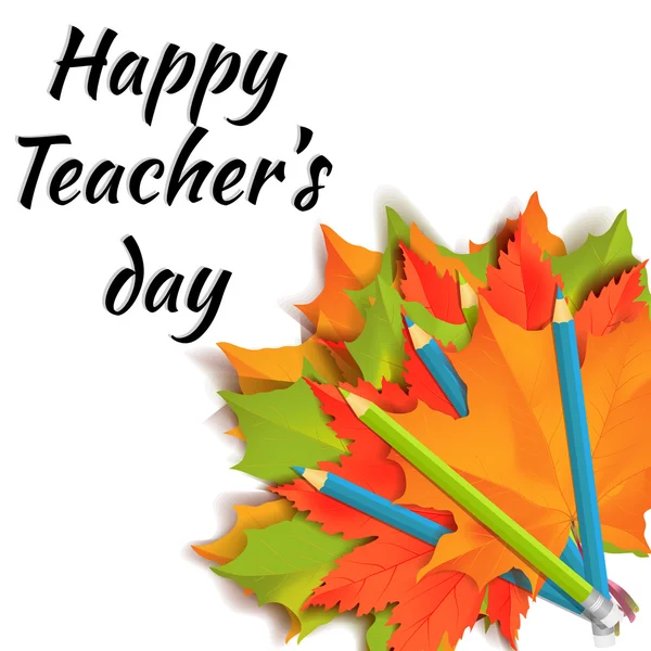 Happy teachers day banner — Stock Vector