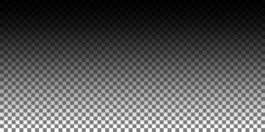 Saydam gradyan ile işaretlenmiş ızgara deseni - dijital düzenleme için kusursuz geometrik doku. Fotoğraf kompozisyonu ve tasarım projesi için gradyan içeren boş arkaplan üzerindeki siyah ve gri kare fayanslar