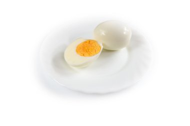 Sağlıklı yiyecekler. Yumurta, beyaz arka plan üzerinde izole