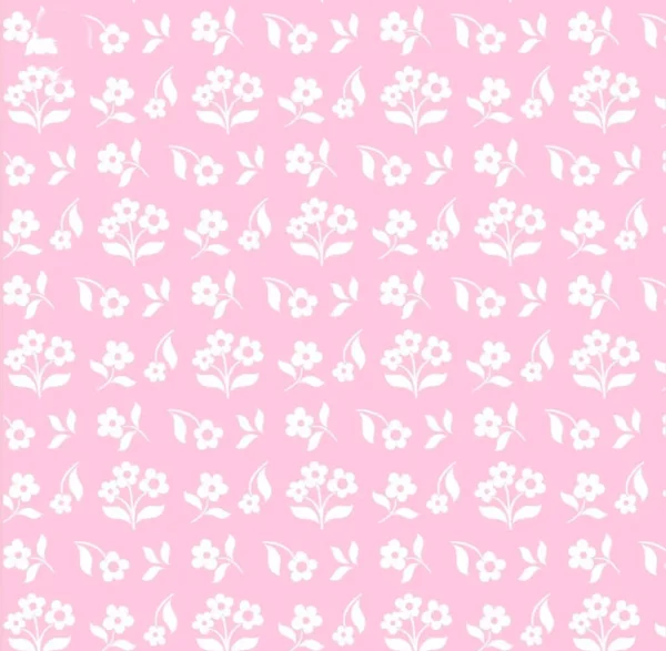 Floral Pink Pattern Background With White Flowers And Leaves For Brandable Design