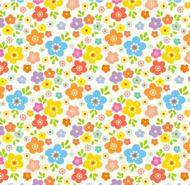 Tekstil ve Duvar Kağıdı için Kahverengi Arkaplanda Kusursuz Turuncu Çiçek Deseni