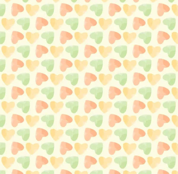 Pastel Kalp Şablonu Duvar Kağıdı, Tekstil ve Tasarım İçin Yumuşak Renklerde Kusursuz Arkaplan
