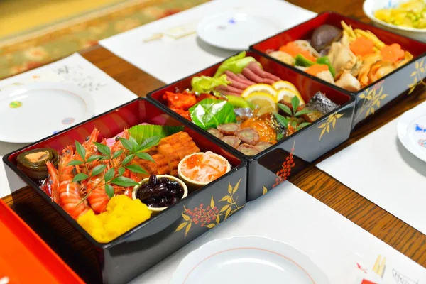 Osechi : Repas du Nouvel An japonais Photos De Stock Libres De Droits