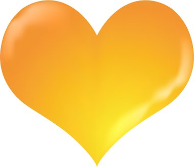 Kalp beyaz arkaplanda izole edildi