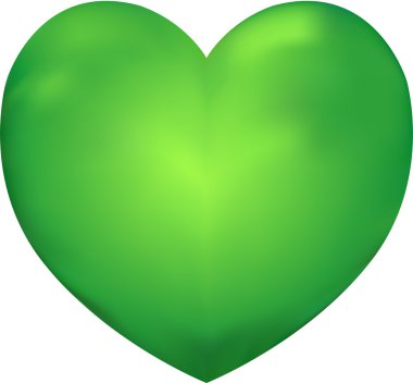 Beyaz arkaplanda izole edilmiş kalp şekli