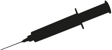 şırınga vektör siyah