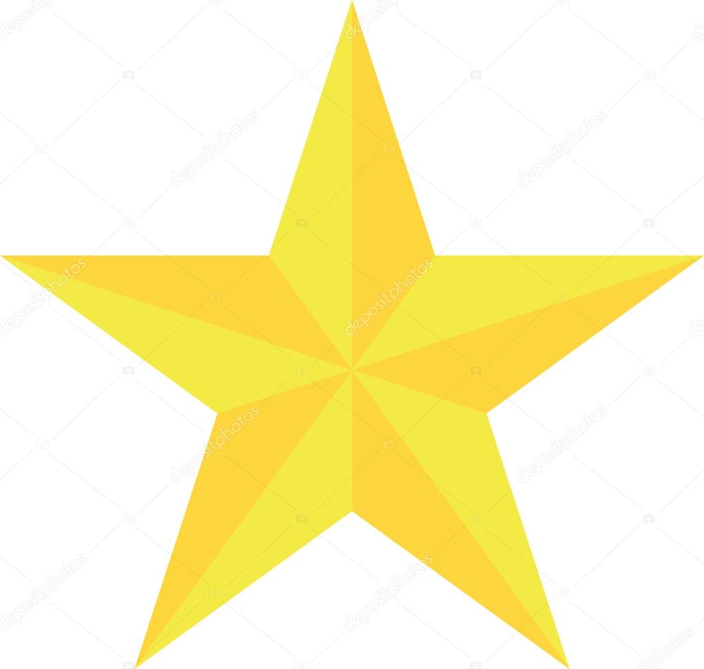 Yellow star vector christmas