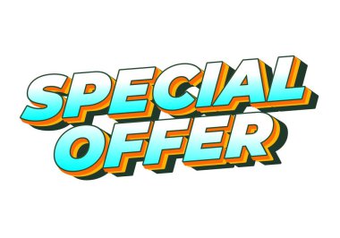 A vibrant and eye catching graphic featuring the words Special Offer in bold, stylized typography with a gradient color scheme.