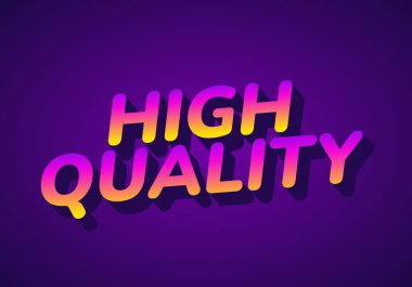 Mor bir arkaplan üzerinde 3B metin Yüksek Kaliteli gradyan renkler.