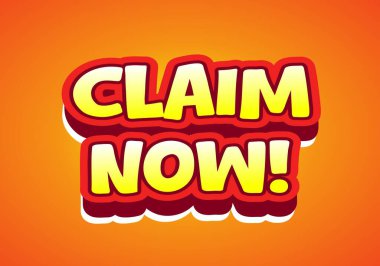 CLAIM dergisi okuyan çarpıcı, renkli ve çarpıcı bir yazı! dikkat çekmek ve eylemi teşvik etmek için tasarlanmış turuncu bir arka planda.