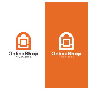 Happy Shopping için basit modern ve simgesel logo / simge