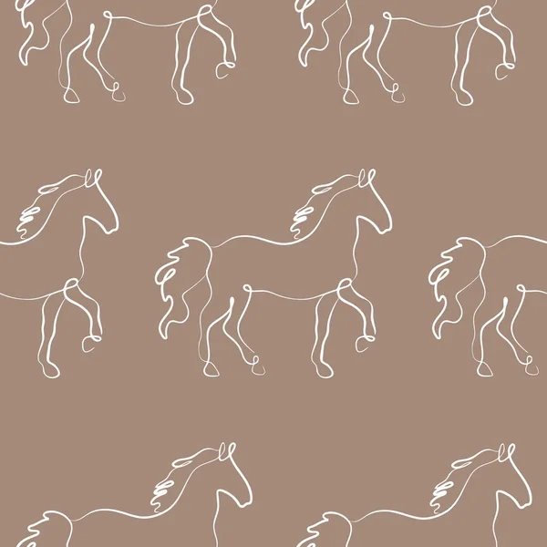 Tek bacaklı atların çizdiği desenler kahverengi arka planda çeşitli şekillerde çizilmiş. Logolar, web tasarımı, çıkartmalar, damgalama ve dekorasyon için.