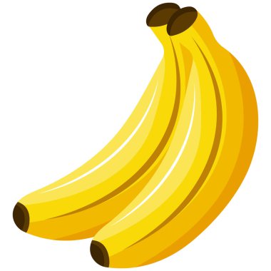 uygulamalar, arayüzler, ağ, çıkartmalar ve bilgi grafikleri için sarı meyve ikonu, muz ağacından olgunlaşmış meyve