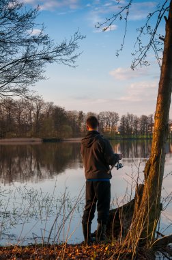 adam çubuk Gölü ile Balık tutma