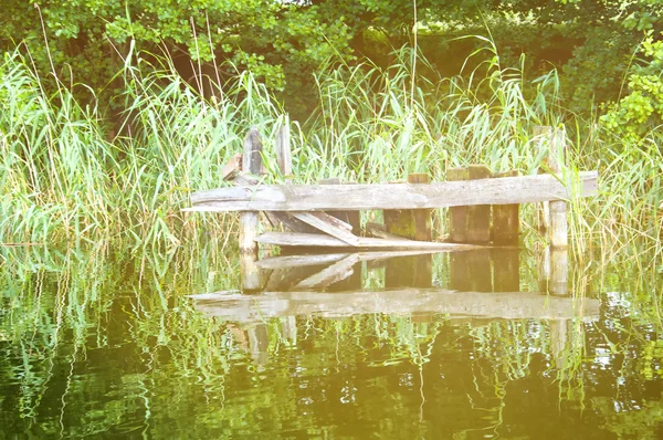 Blick auf alte Seebrücke — Stockfoto