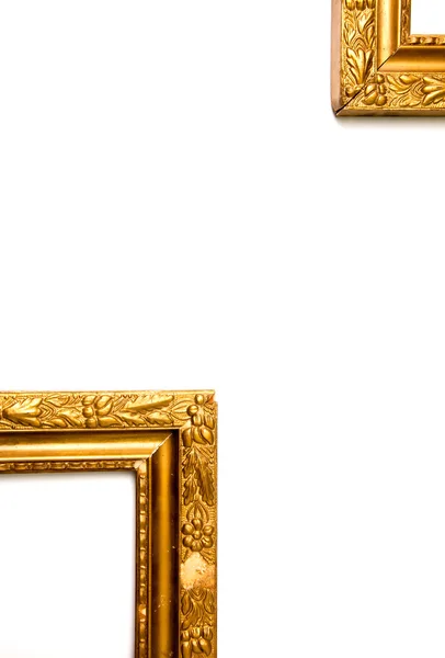 Vintage golden frames met lege ruimte — Stockfoto