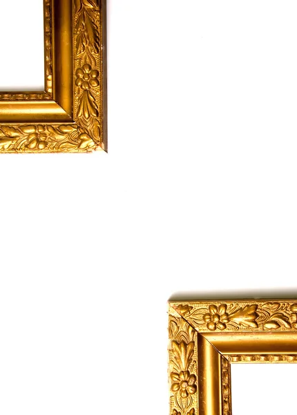 Molduras douradas vintage com espaço em branco — Fotografia de Stock