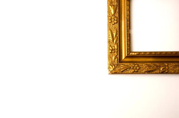 Marco dorado vintage con espacio en blanco —  Fotos de Stock