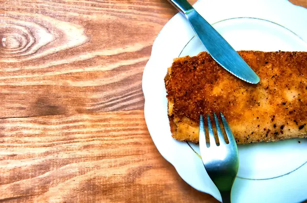 Gefüllte Kartoffelkroketten mit Käse — Stockfoto