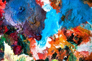 Çok renkli closeup arka plan yağ boyalar