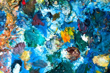 Çok renkli closeup arka plan yağ boyalar