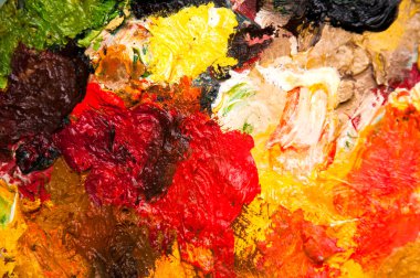 Çok renkli closeup arka plan yağ boyalar