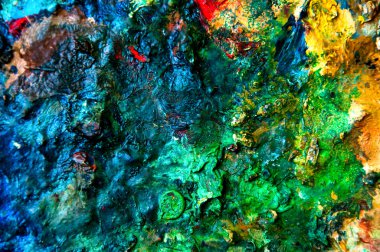 Çok renkli closeup arka plan yağ boyalar