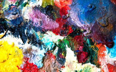 Çok renkli closeup arka plan yağ boyalar